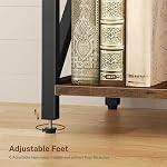 FIONESO TV Se tenir debout pour 55 1 cm TV, Industrielle TV Table Console avec 2 Ouvrir les étagères de stockage, 3-Tier Centre de divertissement pour salon, Chambre, Rustique Brown, CNDSG028F