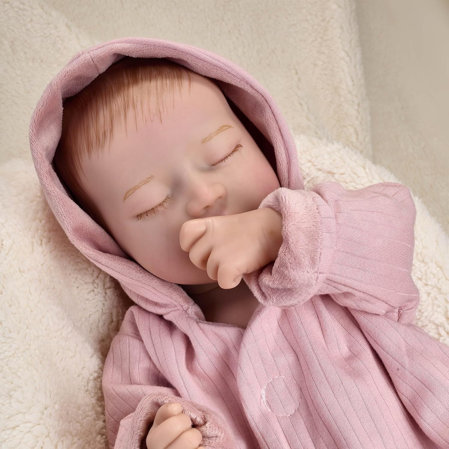 Enjoyin Lifelike Reborn Baby Dolls 17 inches Realistic Baby Dolls with Accessories Includes Pacifier and Fabric Diaper, Soft Body Newborn Baby Dolls Girl in Gift Box, Ideal Gift for Kids Age 3+