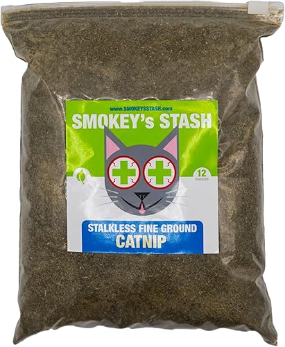 Miniatura 5 de Smokey's Stash Catnip Stalkless Dry Ground Premium Bulk Bolsa de 6 onzas Fuerte para gatos