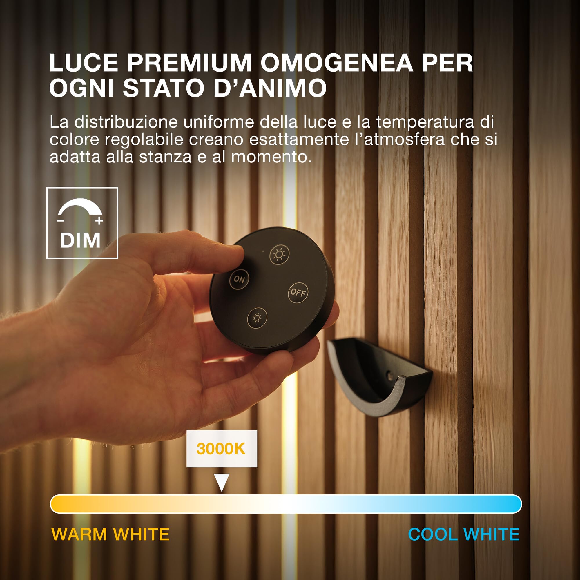 OSRAM Strisce LED Flex Acoustic Nere H13mm Set Iniziale | Flex Acoustic Black 2.6M, Indoor Wall Lighting, Nero opaco, dia, 30000 h, confezione da 1