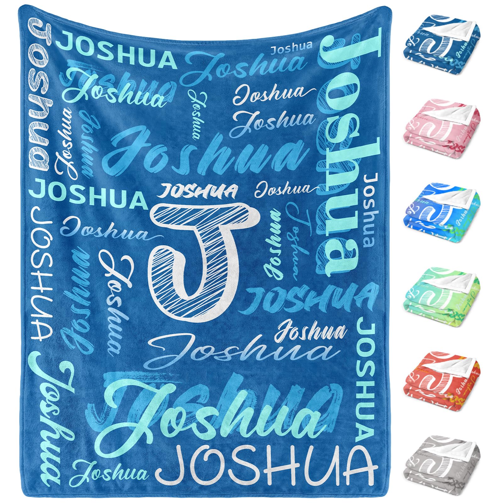 Personalized Baby Blanket with Name, Custom Baby Blankets for Boys Girls