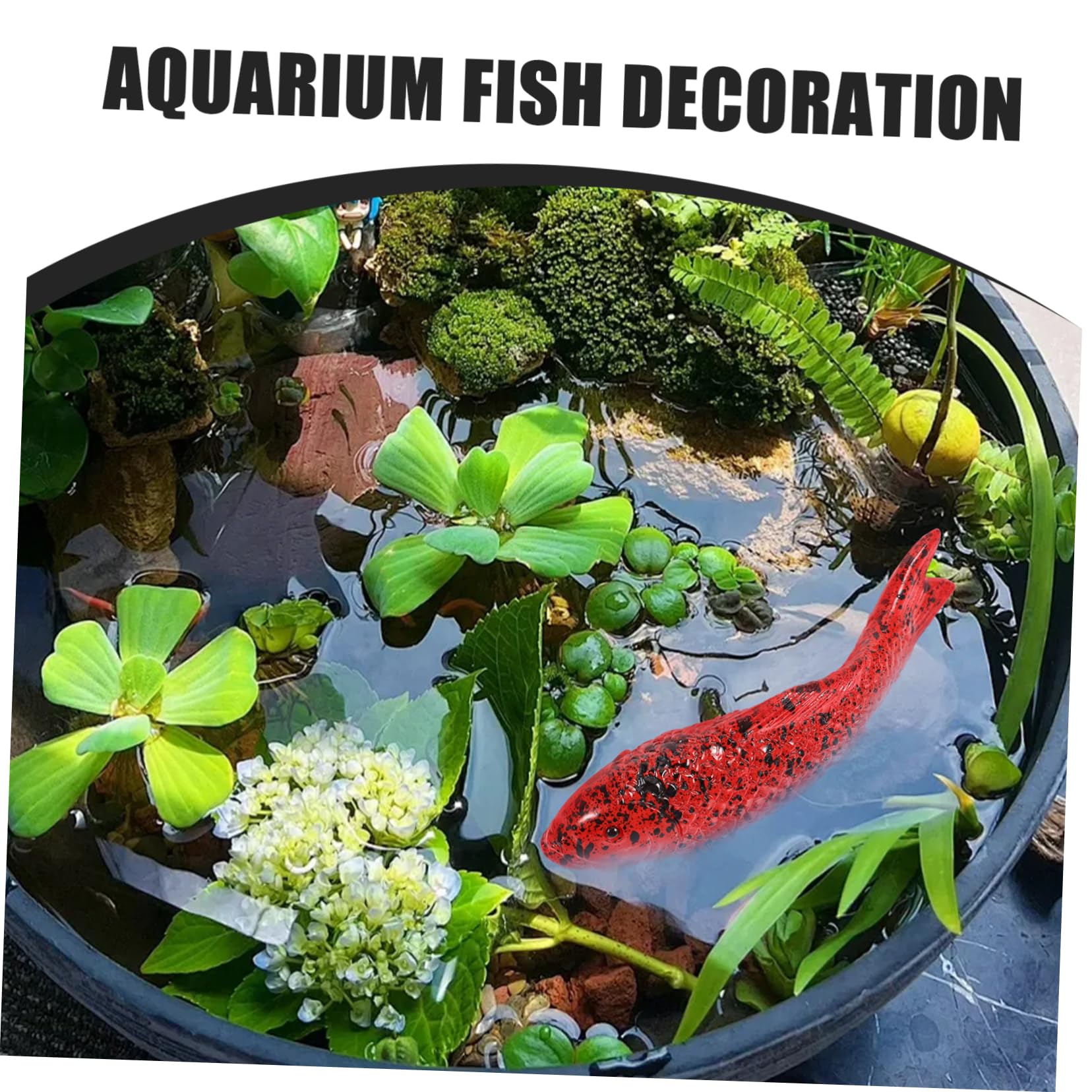 Kisangel 20 Piezas De Peces Falsos Roca De Falsa Decoración De Peces Peces Ornamentales De Resina