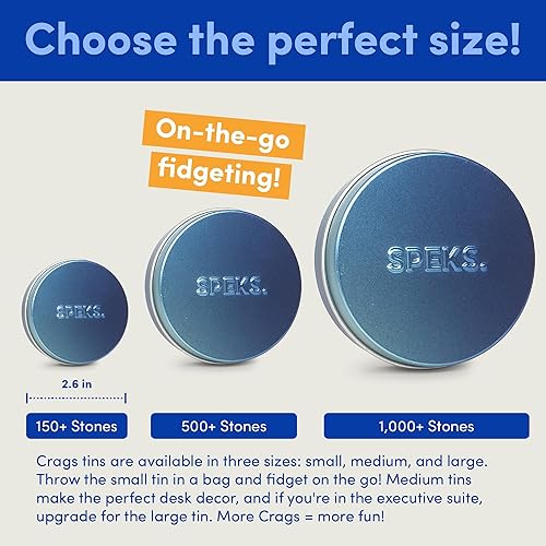 Miniatura 8 de Speks Masilla de ferrita Crags, más de 500 piedras de ferrita en una lata de metal mate, juguetes para ansiedad seriamente satisfactorios para