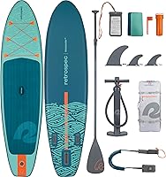 Retrospec Weekender 10'6" Inflatable SUP Paddle Board - Lightweight 17.5 lbs iSUP with Paddle, Pump, Leash & Bag for All Skill Levels