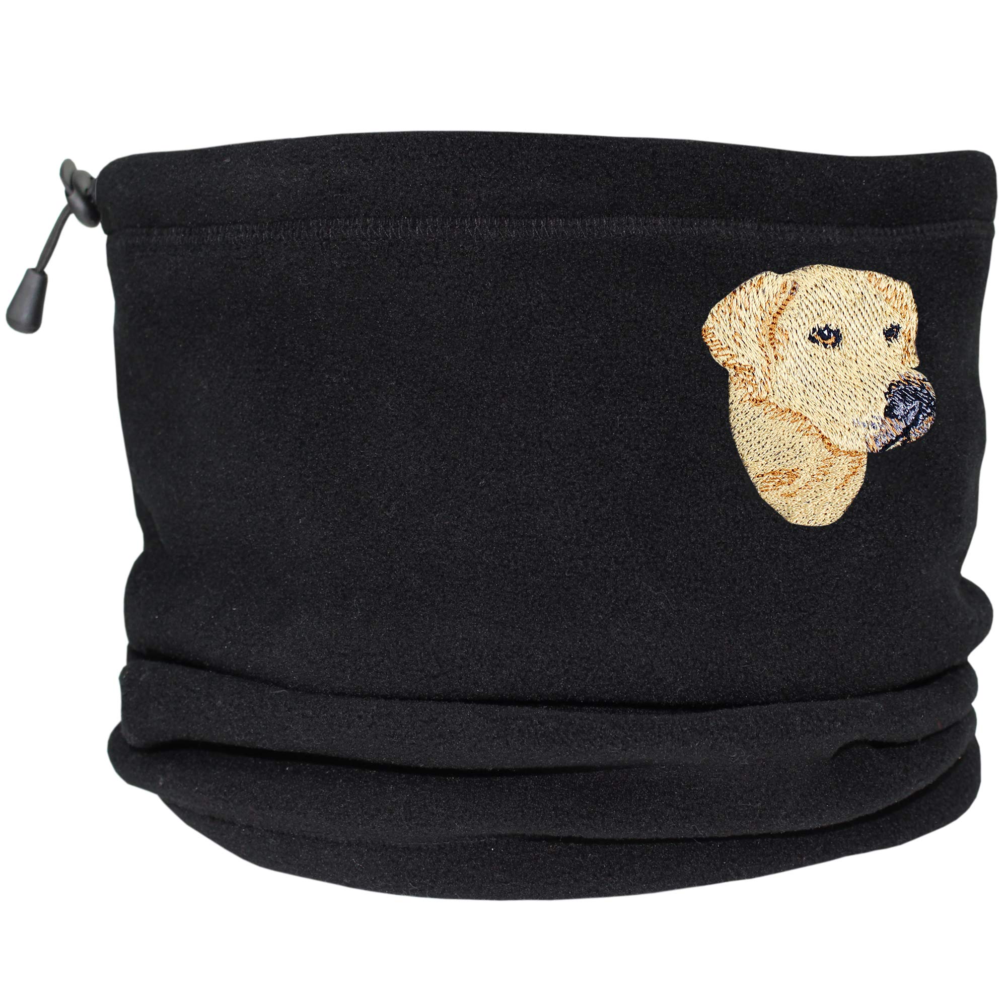 Teddyts Unisex Black Labrador Ultra Thermal Fleece Toggle Snood (Black)