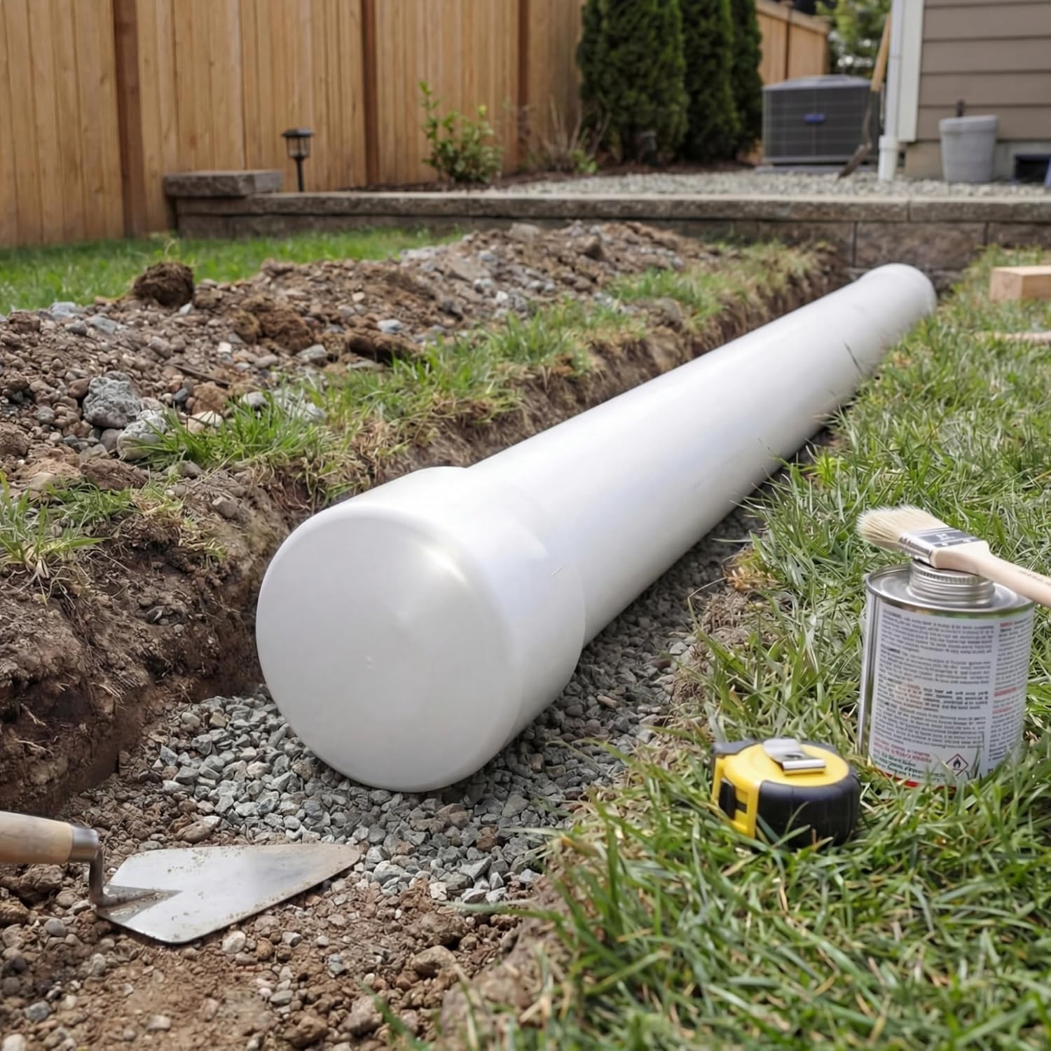8 Inch PVC Pipe End Cap Fitting Schedule 40 PVC Pipe End Cap Fitting, Heavy Duty Slip On, for Use with 8 Inch Sewer and Drain DIY Garden Shelf