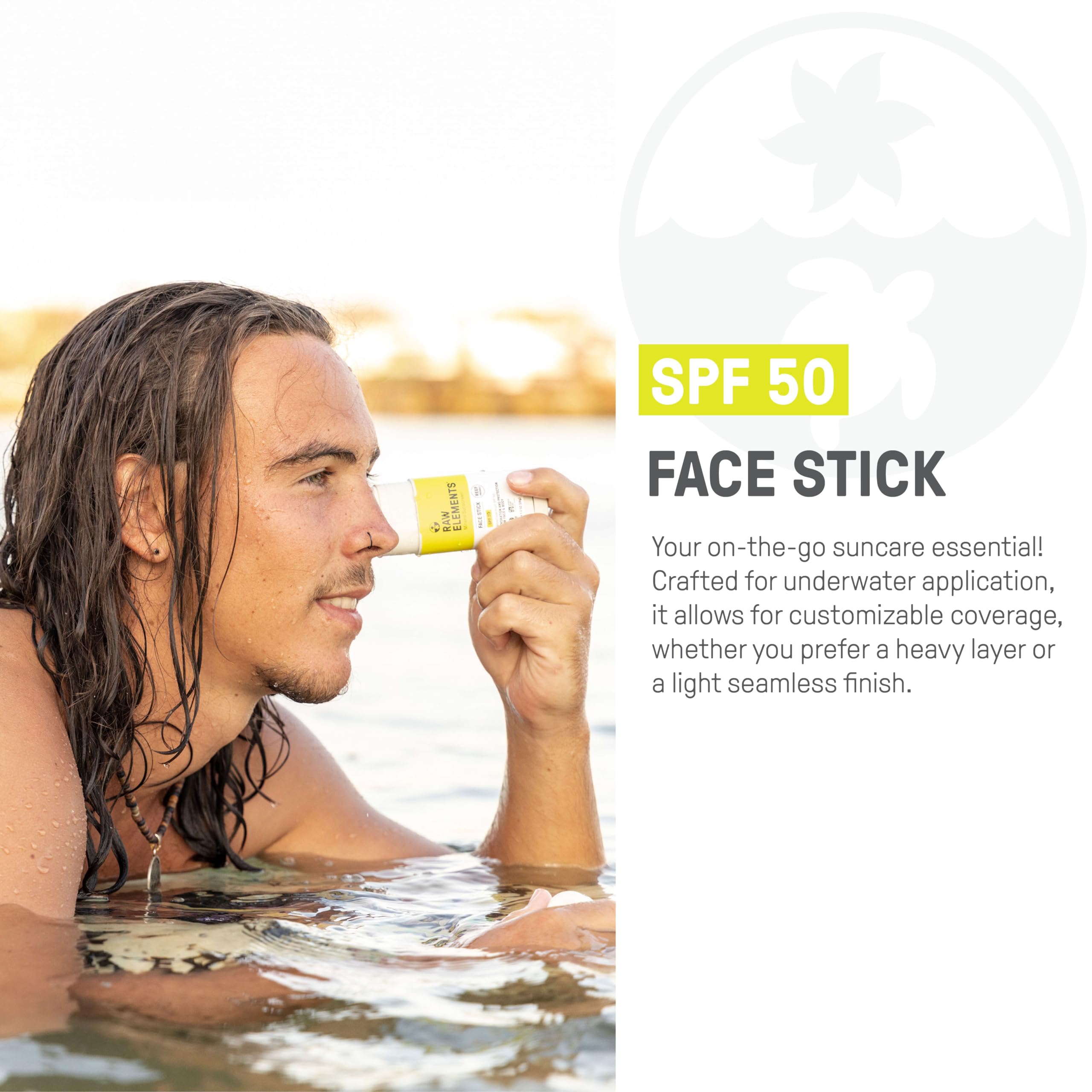 Raw Elements SPF 50 All-Natural Mineral Sunscreen Stick