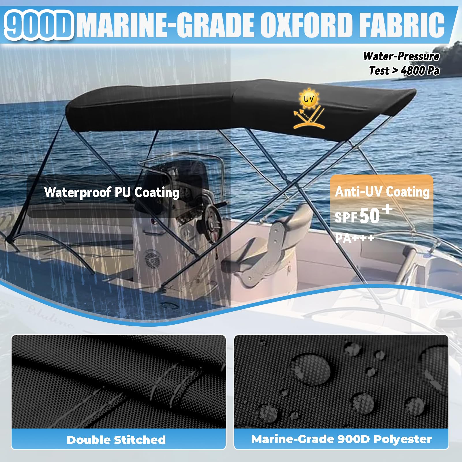 Boat Bimini Top Bimini Top Replacement Canvas With Light Hole