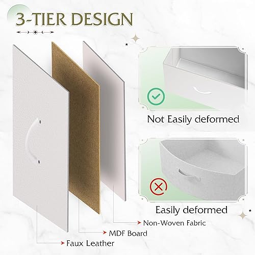 Miniatura 7 de WLIVE Mesita de noche con 3 cajones, cómoda de tela, unidad organizadora, cómoda de almacenamiento para dormitorio, pasillo, entrada, armarios,