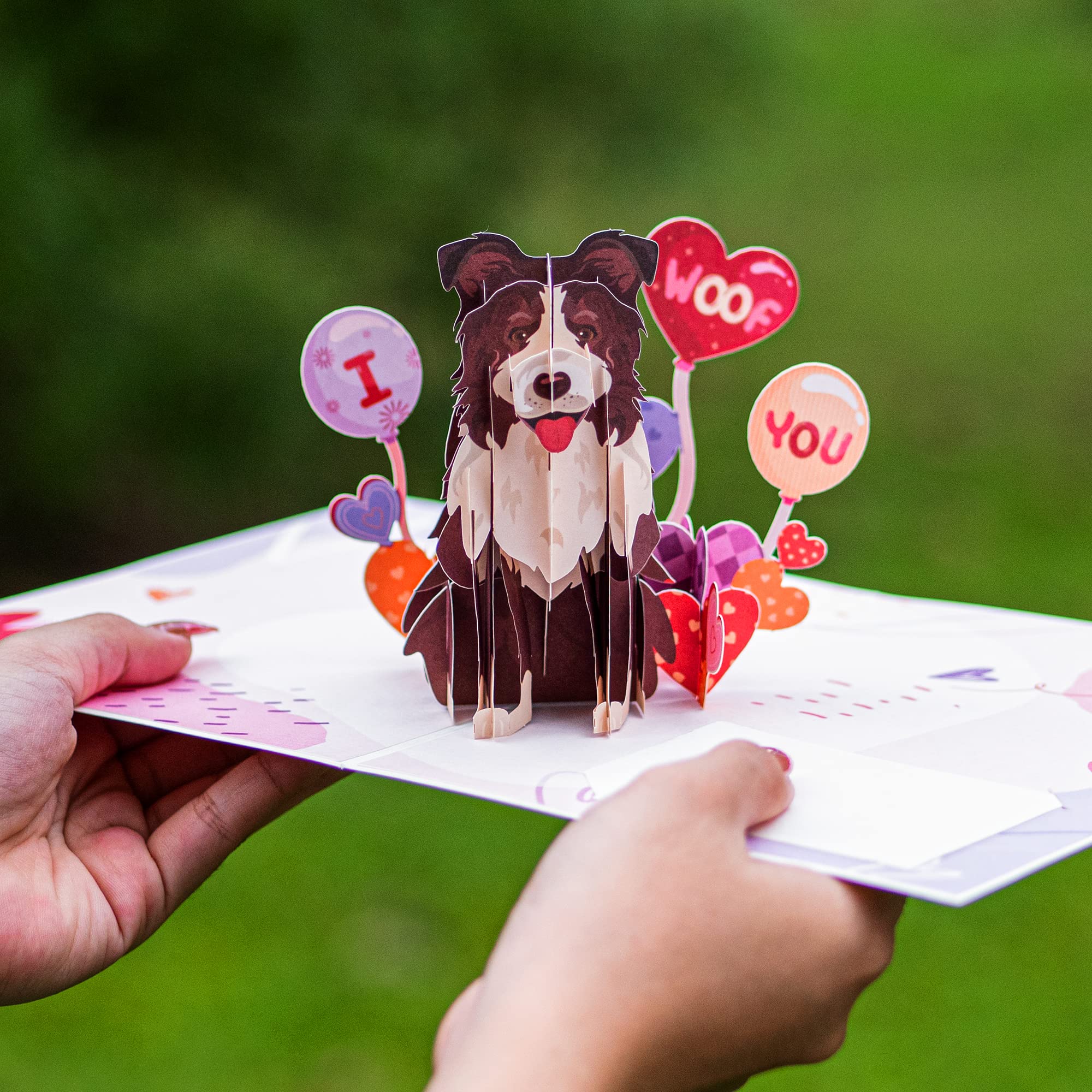 Pop-Up-Valentinstagskarte „I Love You So Mush“ – 3D, Umweltfreundlich Aus Recyceltem Papier, Mit Notizetikett (20,3 X 15,2 Cm)