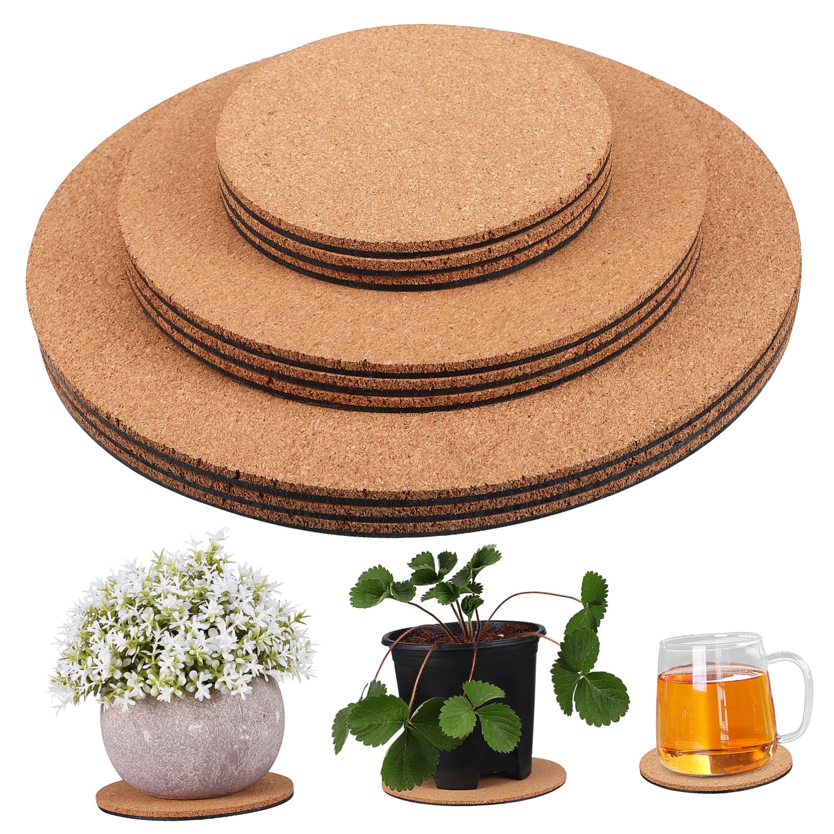 Accessoires pour Décoration Intérieure : Verres Liège pour Plantes et Tapis de Pot