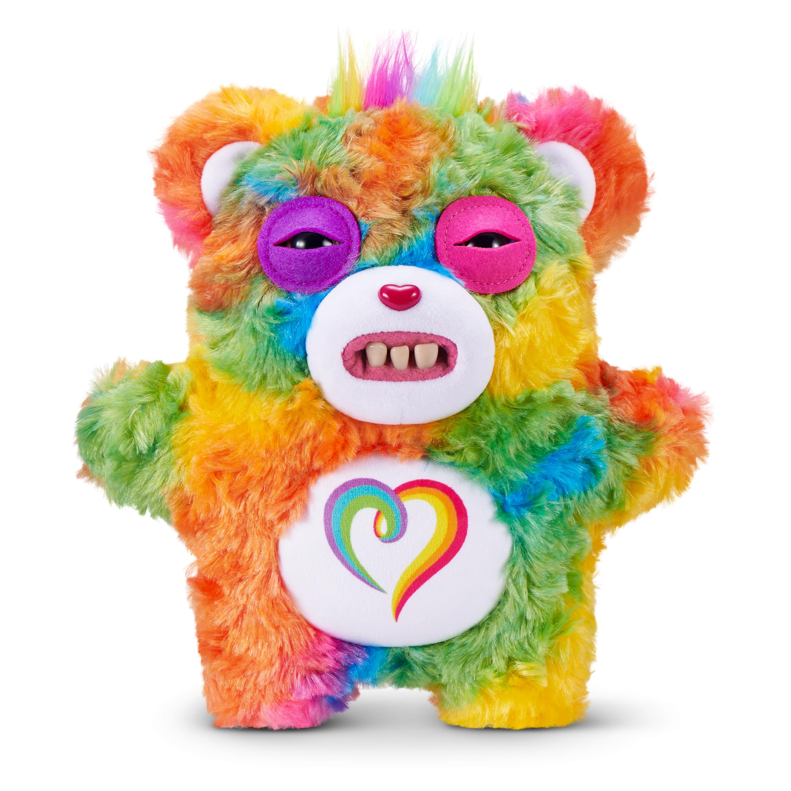 Fuggler Care Bears 9-Inch Plush Toy (Togetherness Bear) by ZURU, Funny Ugly Monster Stuffed Animal with Human-Like Teeth