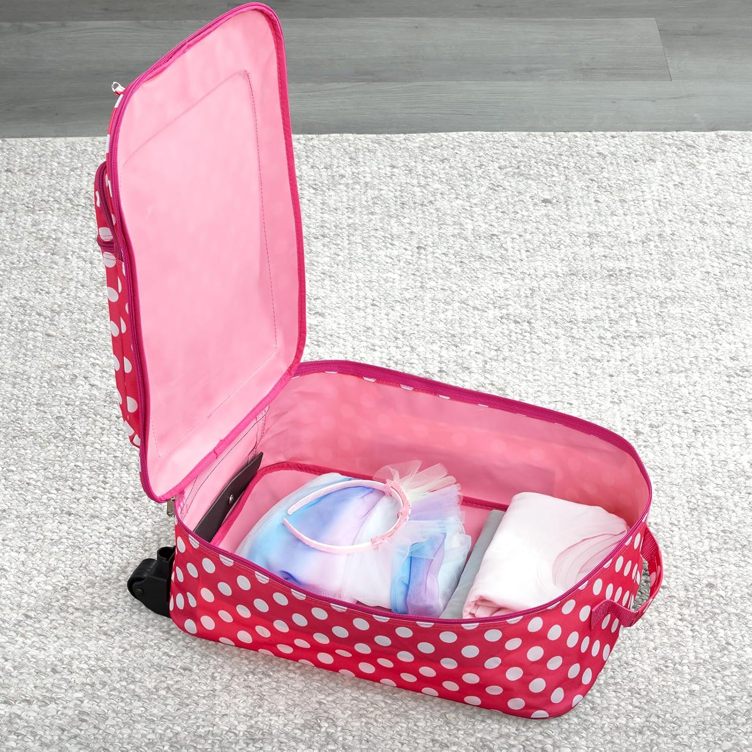 The Lakeside Collection 3-Pc. Kids' Monogram Luggage Sets - S - Polka Dots