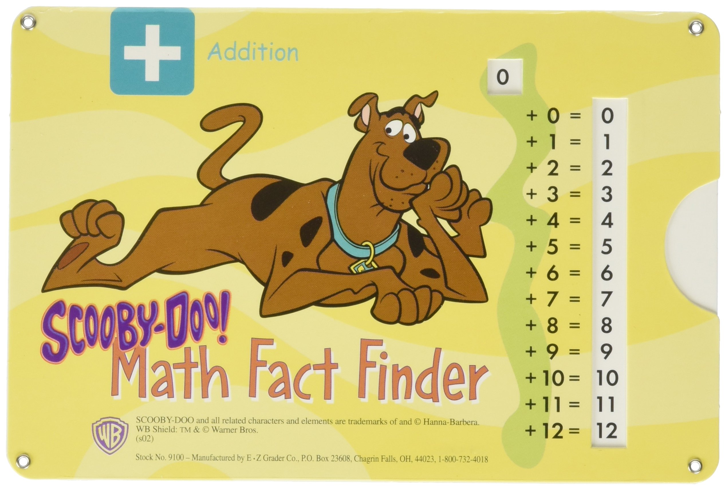 E-Z Grader 789328091005 Math Fact Finder, 6.5" x 4.25", Yellow on Front/Purple on Backside