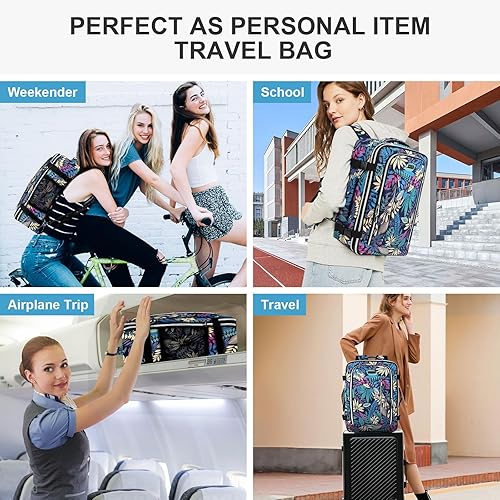 Miniatura 8 de HXLGMD Mochila de transporte, mochila de viaje para mujeres y hombres, aprobada por aerolíneas, tamaño de artículo personal, mochila casual de fin