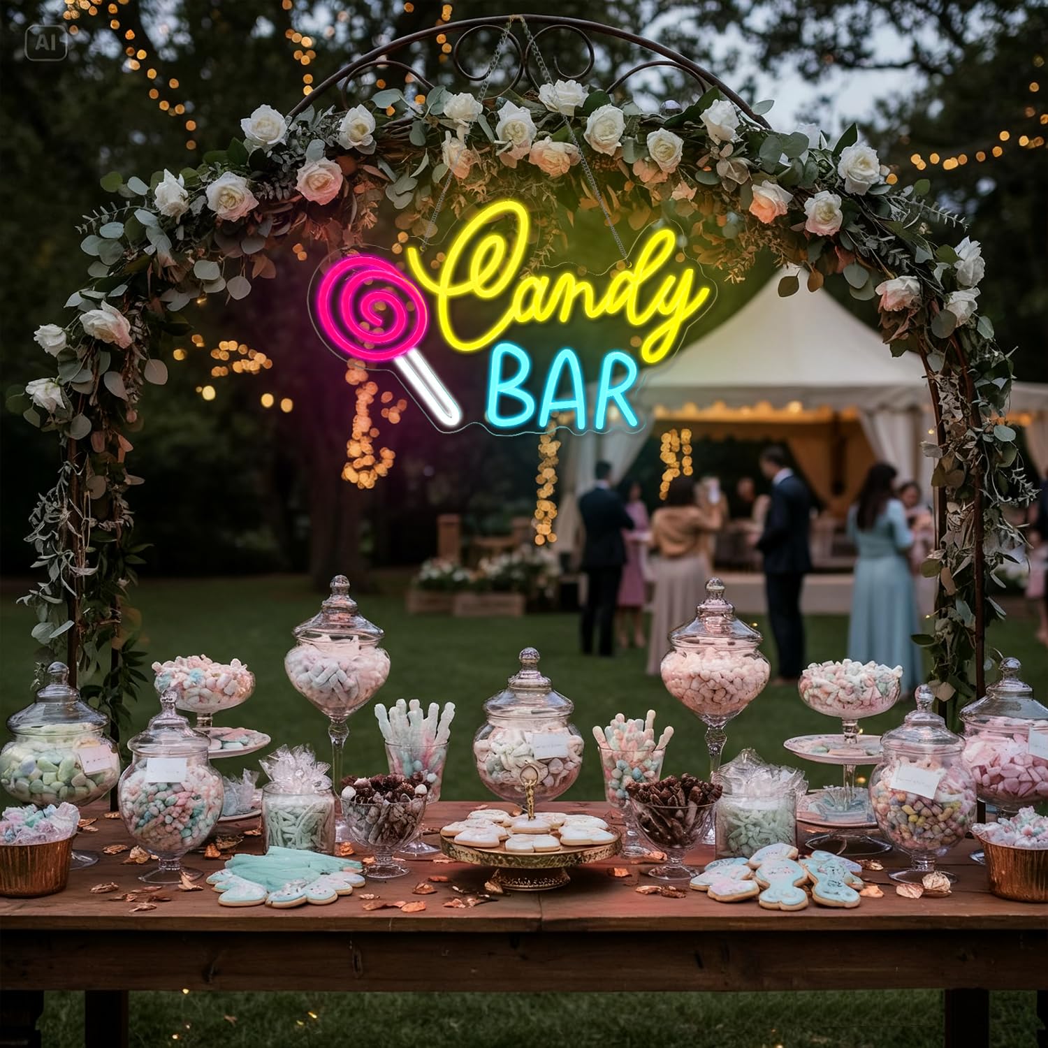 Candy Bar letrero de neón, señal de neón piruleta para tienda de dulces, LED de caramelo regulable luz de neon para cocina tienda dulces barra postres cumpleaños boda fiesta regalo