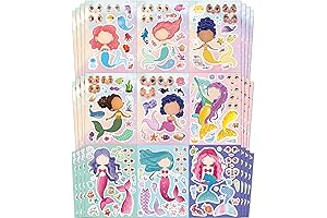 48 Pcs Mermaid Sticker Sheets | Mix and Match Make Your Own...