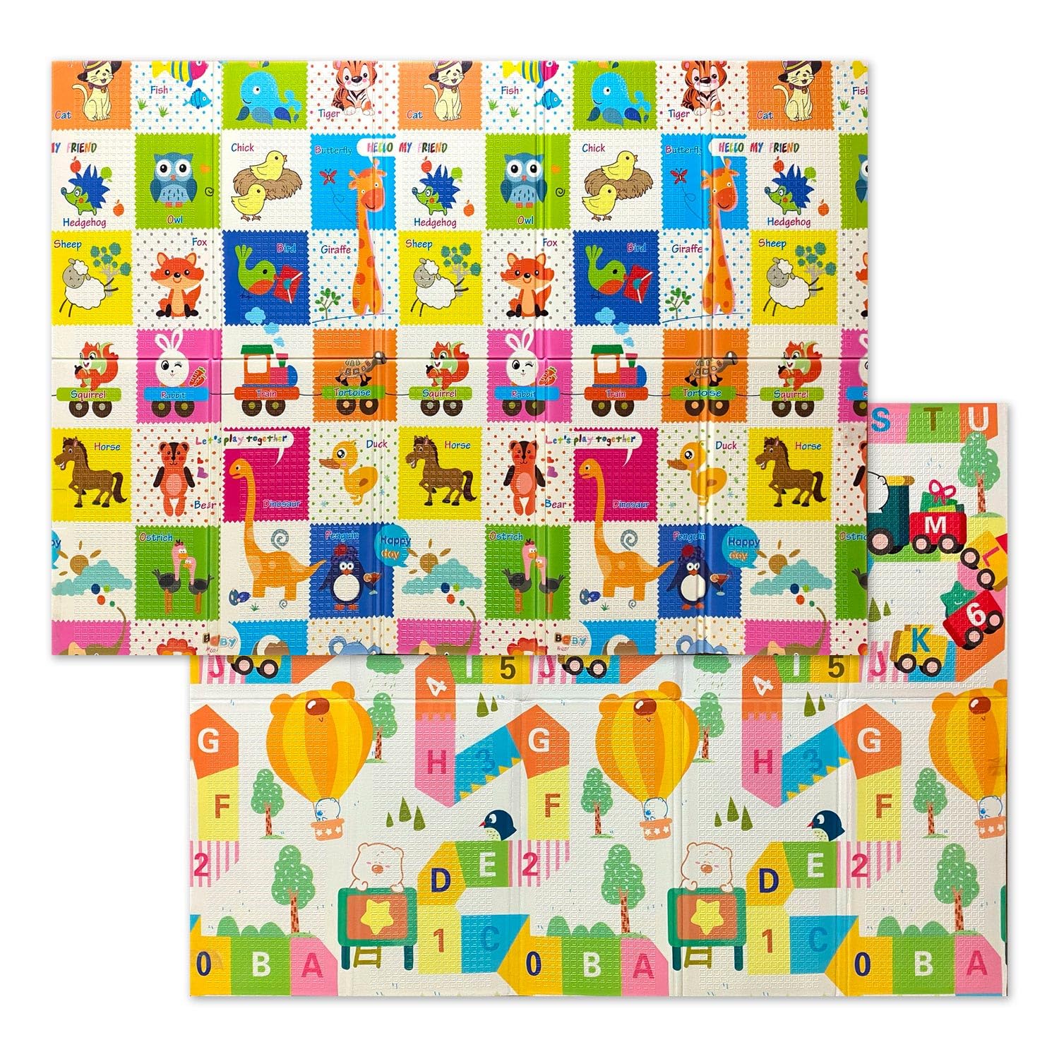 GIODICART Maxi Tappeto Gioco Pieghevole Primi Passi per Neonati e Bambini cm 200x150 - Alto Spessore 10mm
