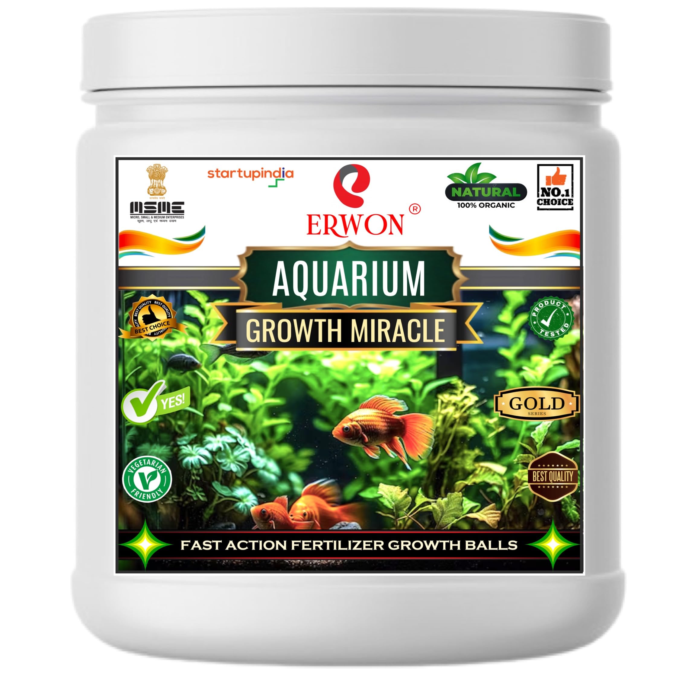 Erwon® Aquarium GROWTH MIRACLE Fertilizer, Fast Action Organic Granules for rapid Overall Healthy Growth of all types of Water Plants. (200 gm)-image-5