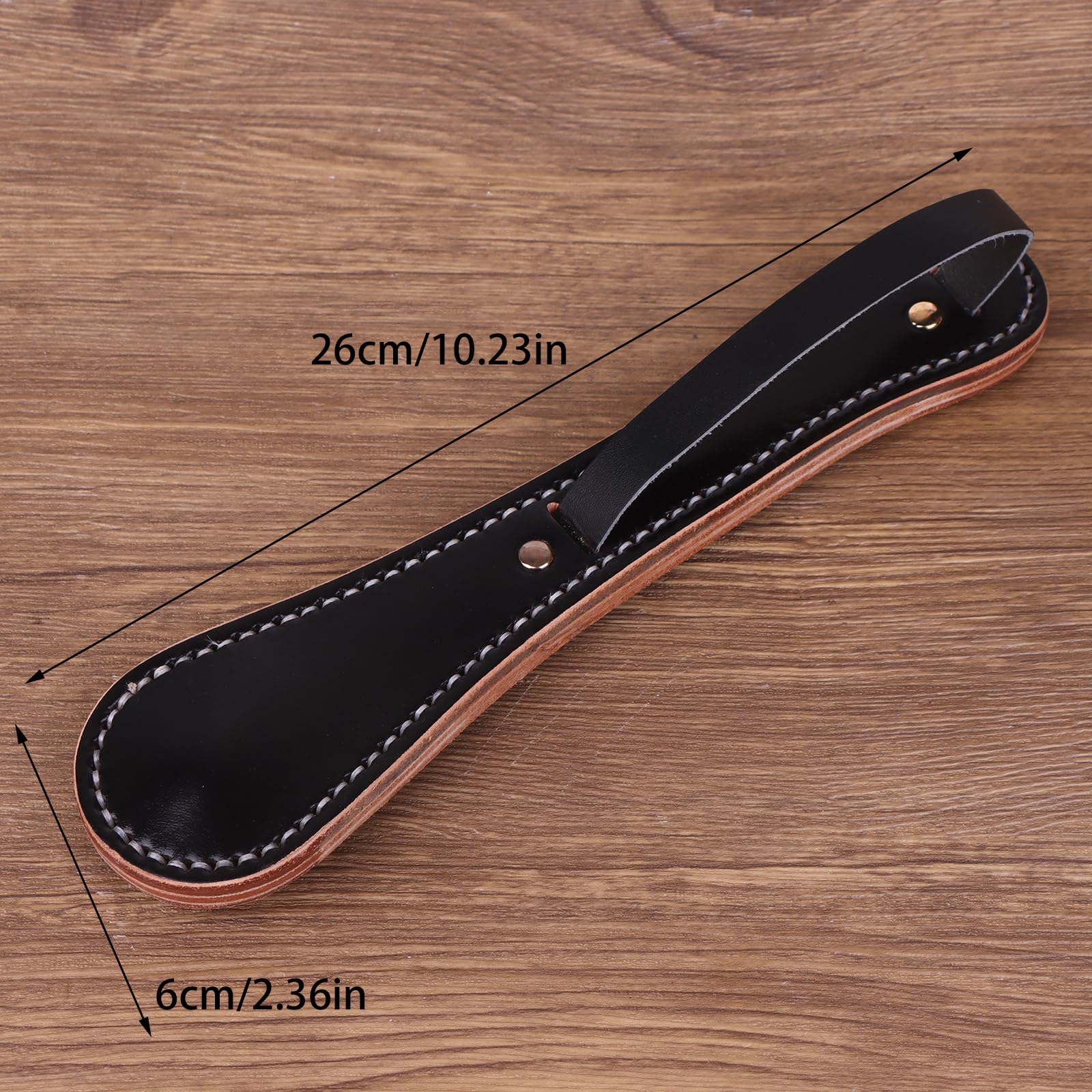 Classic Boston - Racchetta multifunzione in pelle bovina autodifesa, contiene piombo, strumento tattico portatile