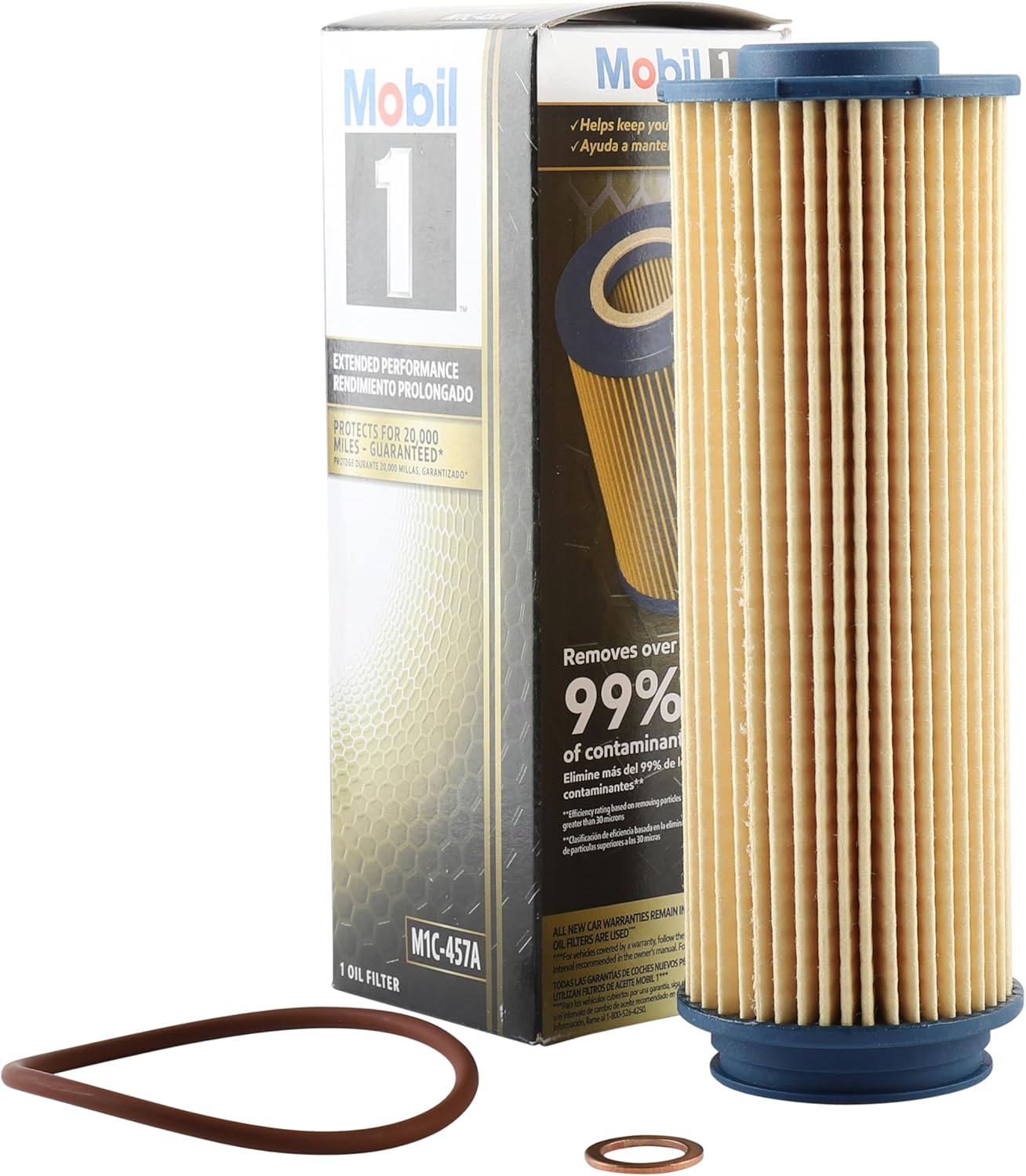 Mobil 1 Extended Performance Oil Filter, M1C-457A | Synthetic Blend, High Efficiency 20,000 Mile Protection | 6 Pack