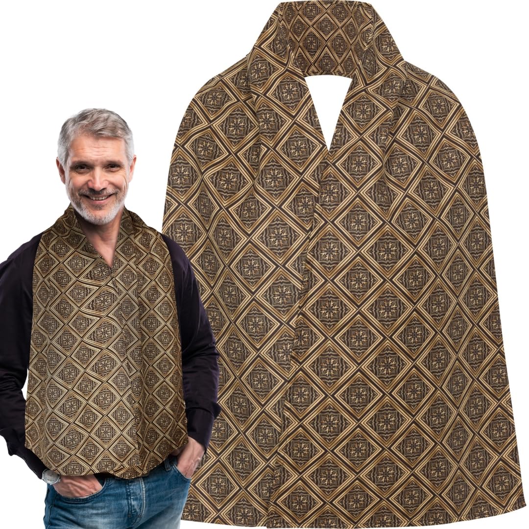 Adult Bib Scarf - Dignified Alternative to Bibs | Washable and Reusable Clothing Protectors for Eating, Copperesque, Adult