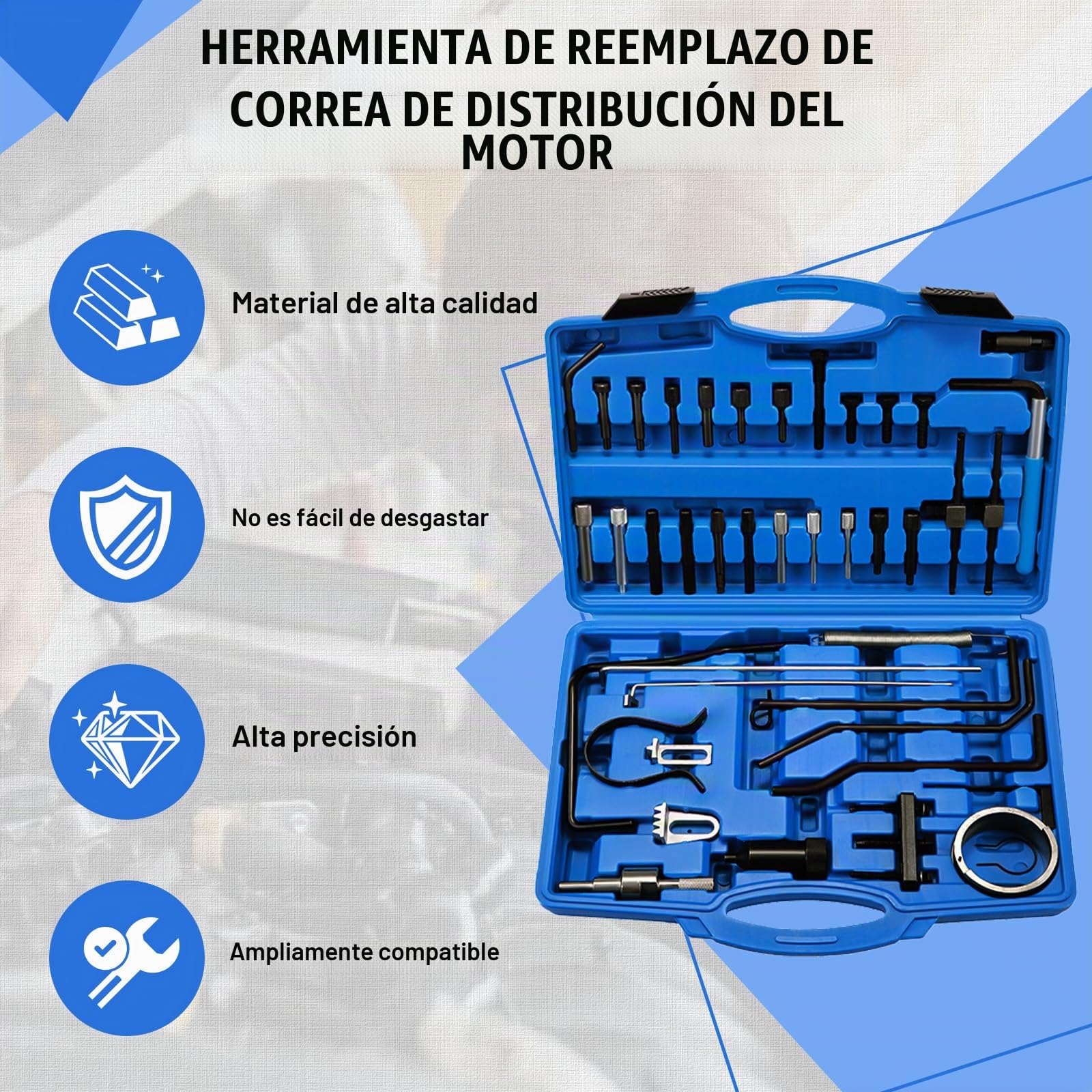Kit Herramientas de Sincronización de Motor, Correa de Distribucion Calado de Distribución Compatible con Peugeot, C-itroen, PSA Diesel und Benzin Dual TDI HDI PSA 4086