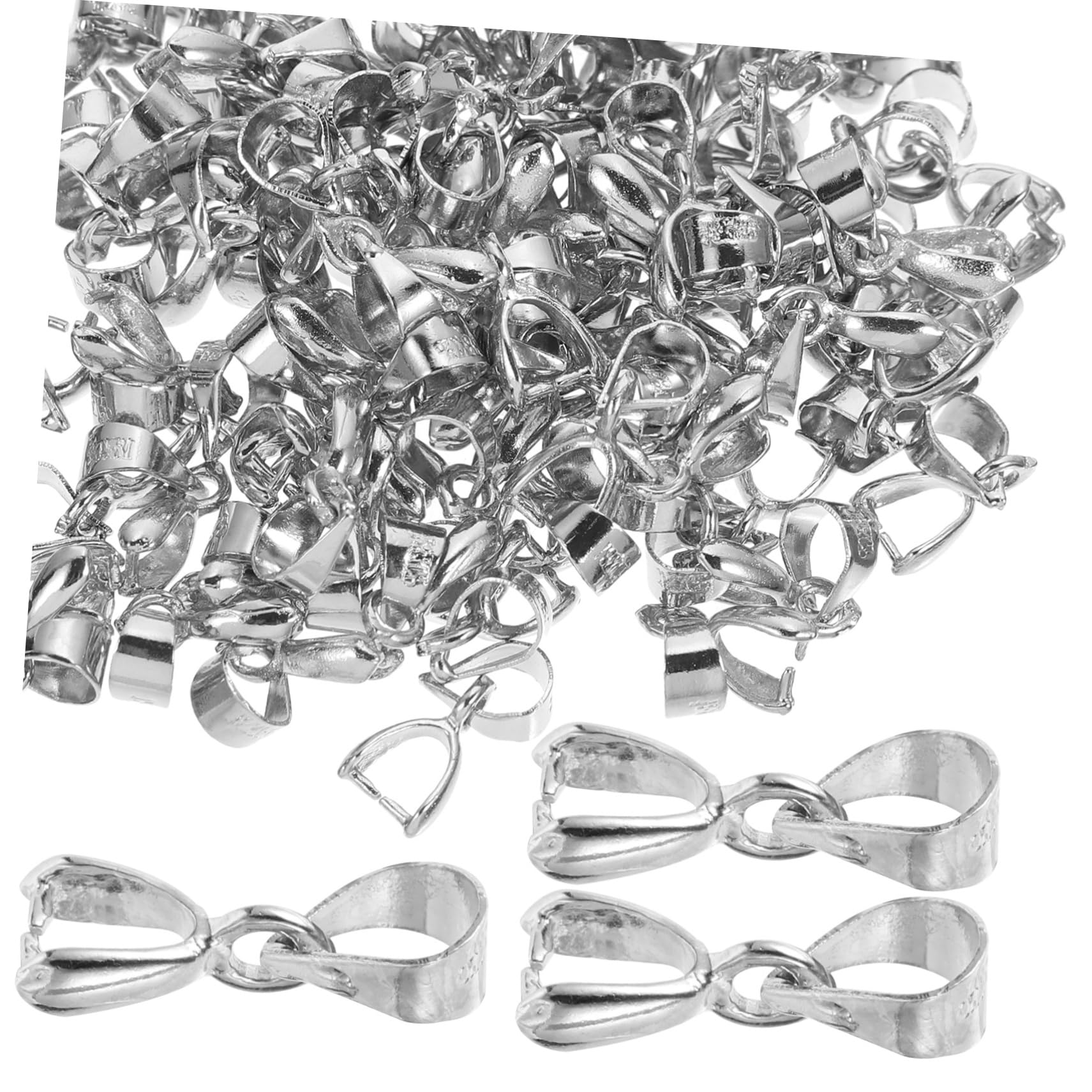LALAFINA 400piezas Conectores De Colgantes De Joyería Clips Metálicos Para Collares y Pulseras Conectores Para Pendientes Fácil Instalación y Uso Bricolaje