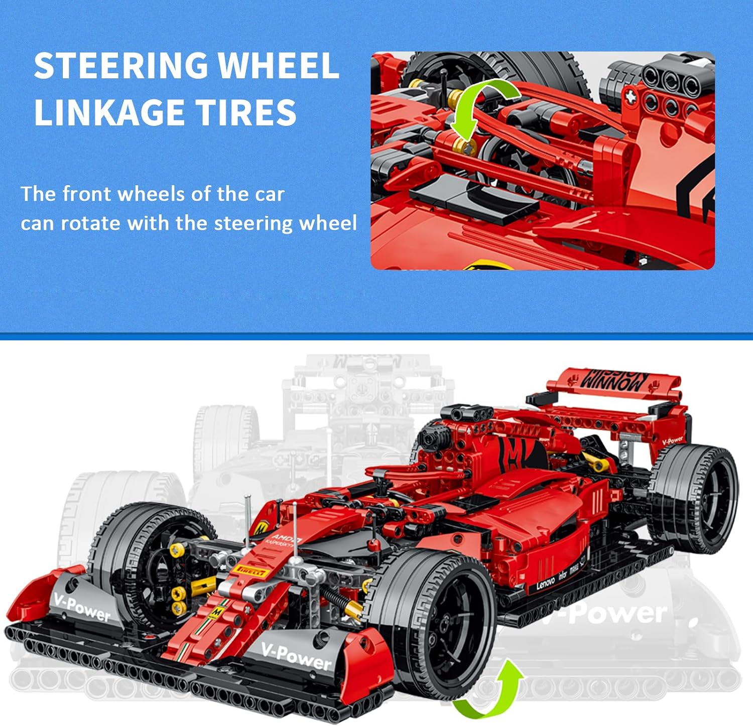 ZenithFlow Sports Racing Car Model Building Blocks Kit (F1)