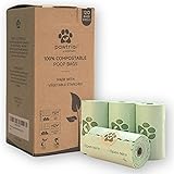 Pawtria Certified Home Compostable Dog Poop Bags (120), Poop Bags for Dogs, Cat Litter,...