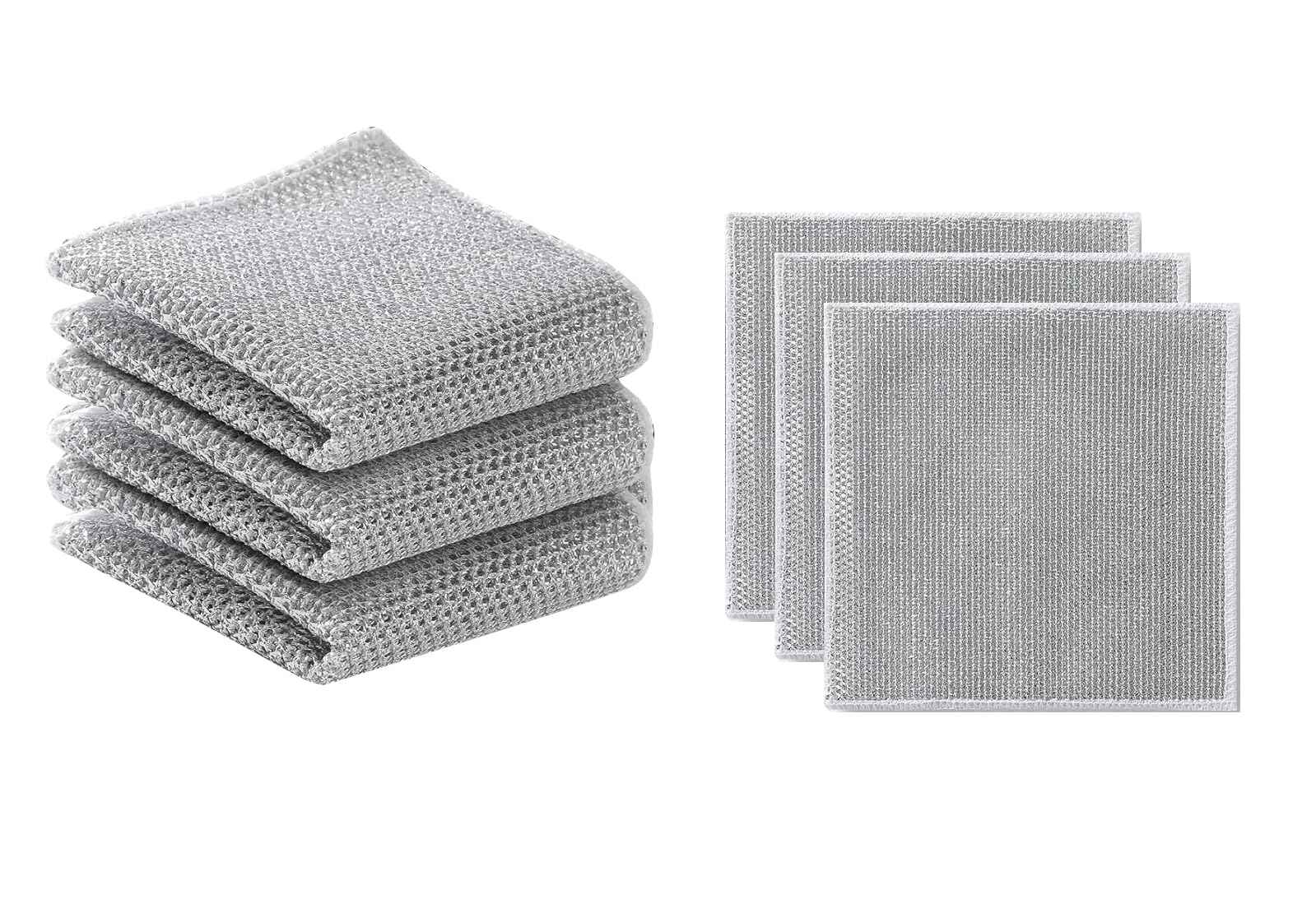 Kvitoe Set of 6 Non Scratch Wire Dishcloth Wet and Dry Dishwashing Rag Scrub Scratch Sponges Kitchen Dish Towels Tableware Scrubber Bathroom Doors and Windows Cleaning Cloths Travel Household (B0D98YM4J8) Amazon Price History, Amazon Price Tracker
