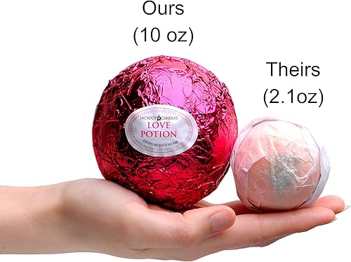 Miniatura 2 de Love Potion Bomba de baño con collar creado con cristal extra grande de 10 onzas. Fabricado en Estados Unidos