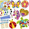 Aigybobo Kids Arts and Crafts Painting Kit, 6 Pack White Plaster Stones for Girls Ages 4-8, 8-12, DIY Creativity Art Supplies, Christmas Easter Birthday Gifts