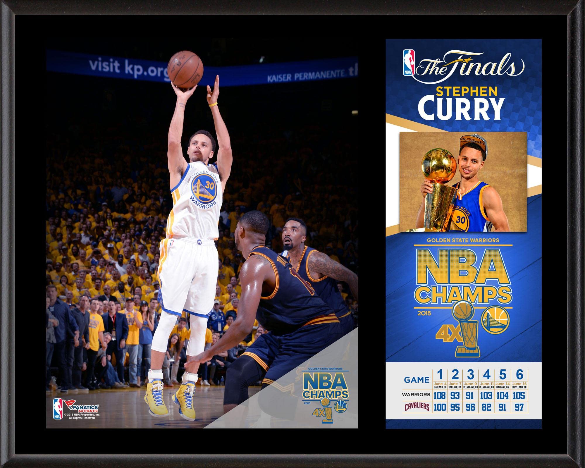 Stephen Curry Golden State Warriors 2015 NBA Finals Champions 12
