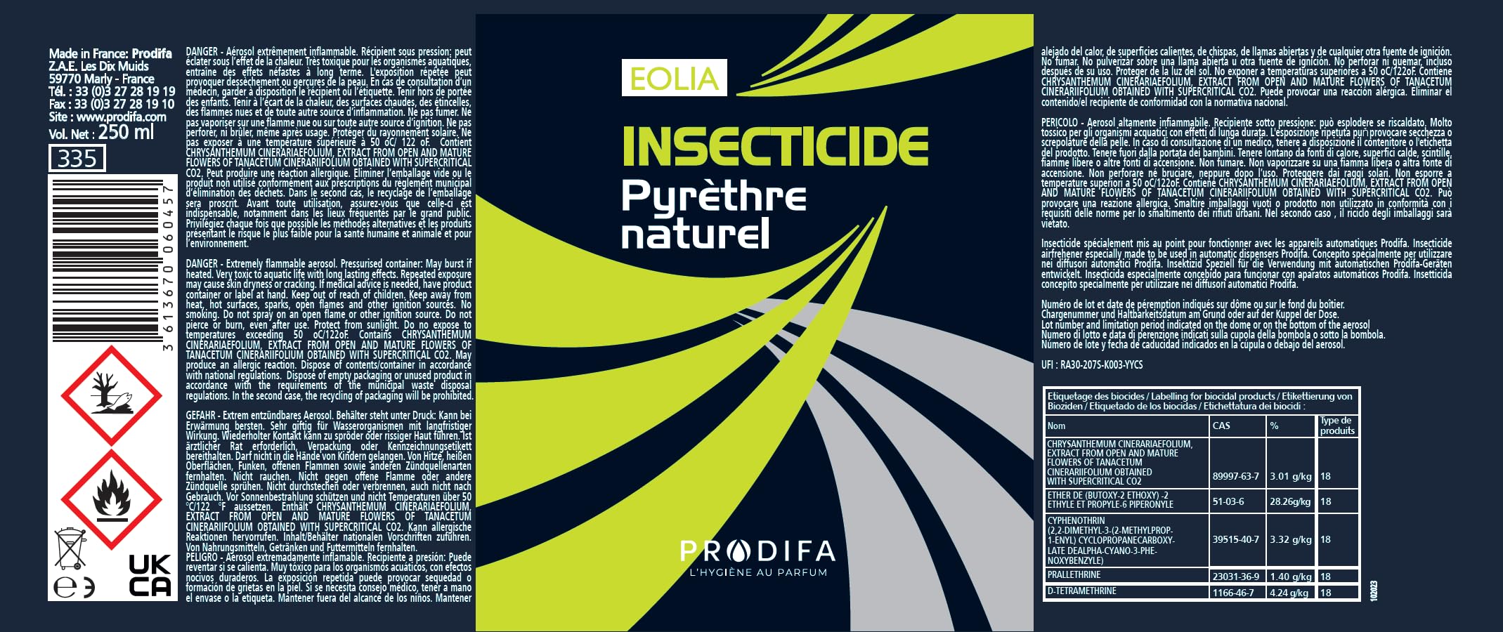 NUISIPRO - Pyrèthre Puissant Anti Mouches & Anti Moustiques - Lot de 4 - Usage Manuel ou Diffuseur - Effet Immédiat - Insecticide Naturel