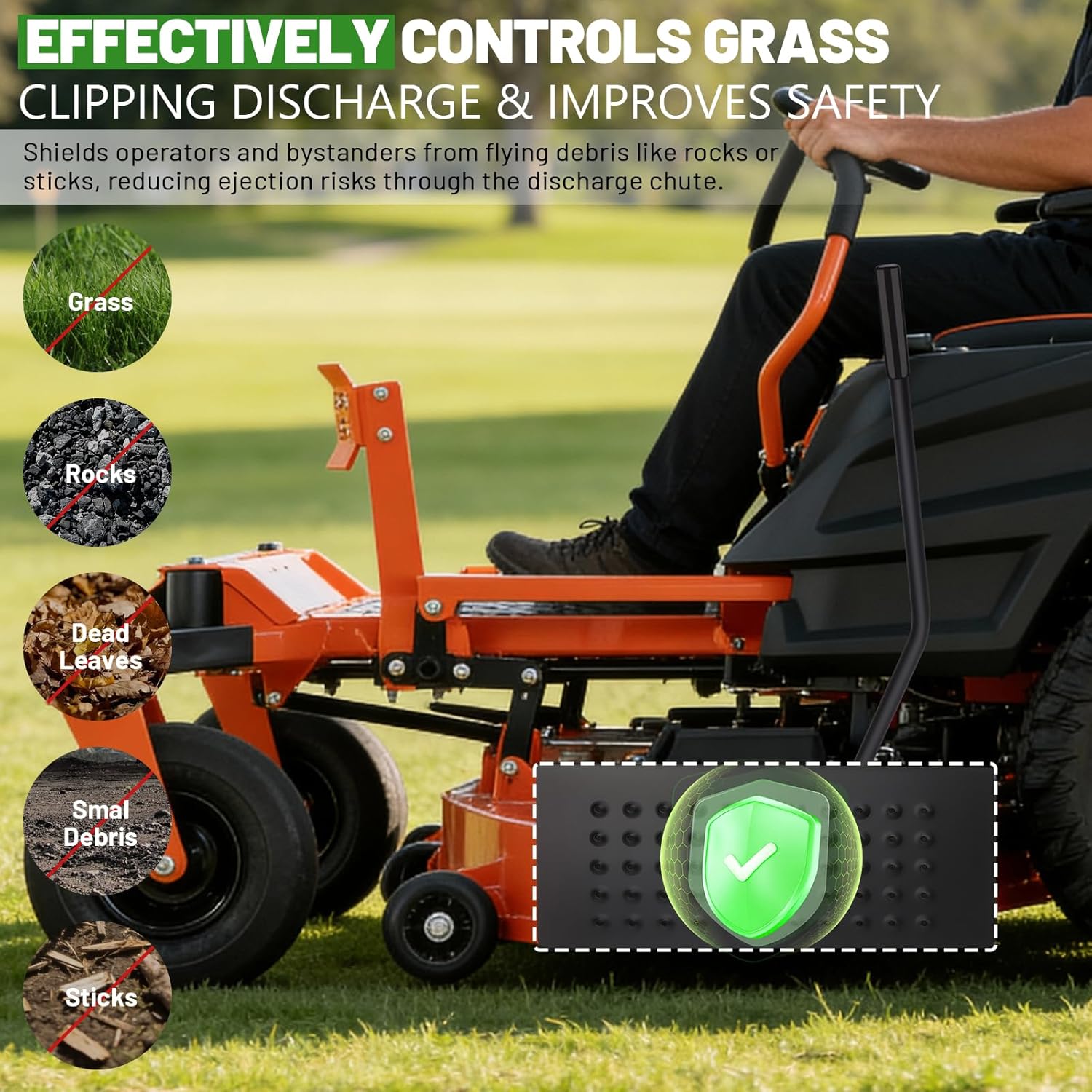 ACS6000ULS Mower Chute Blocker Compatible with Most Zero Turn Mowers, Advanced Chute System Replaces 088-6003-00,088600300, ACS6000ULS, for Ferris,Exmark,Gravely,Hustler 48"/ 54" / 60" / 52" Mowers