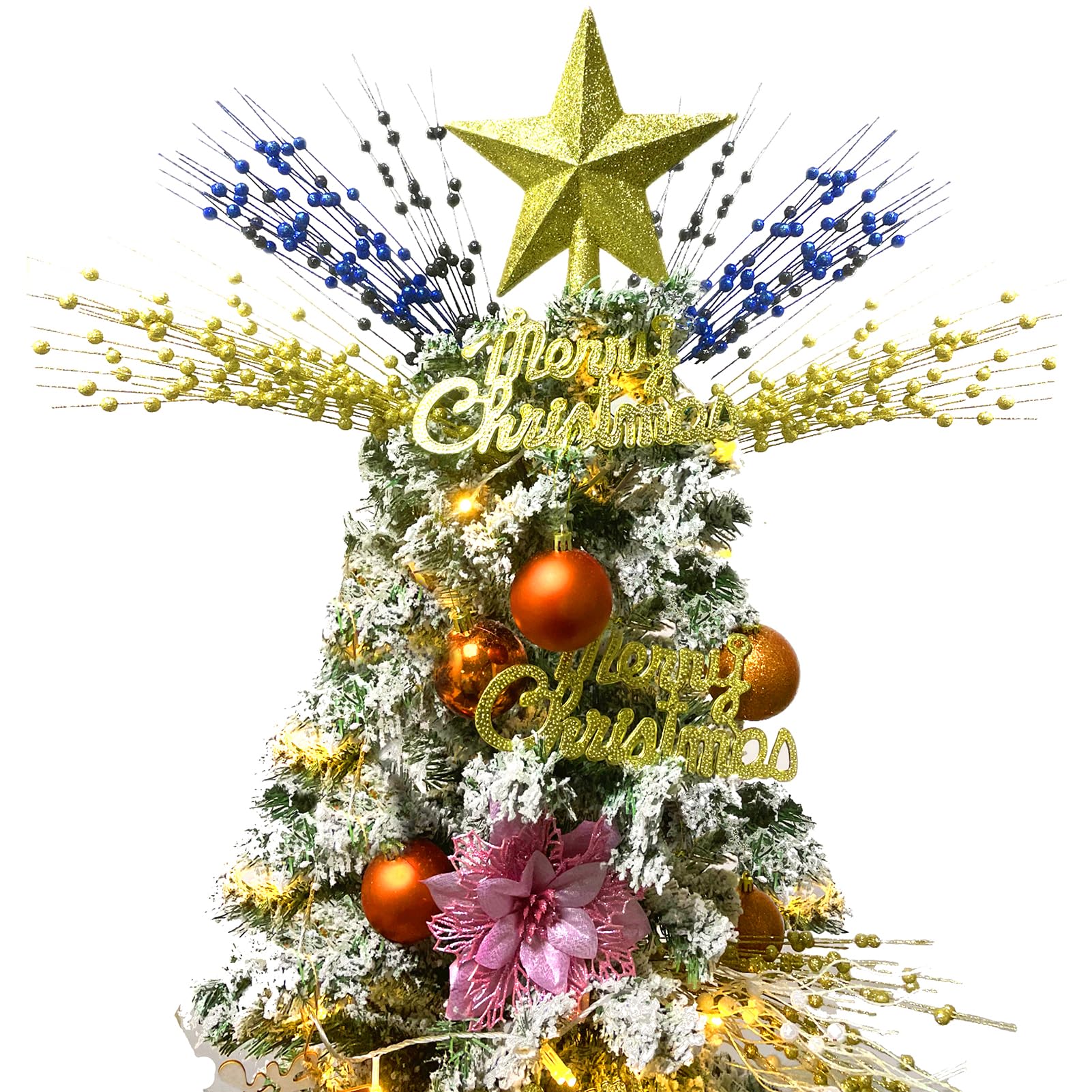 18 Rami Di Bacche Glitterate Per Decorazioni Natalizie - Lunghezza 43 Cm - Colori: Rosa, Bianco, Oro, Rosso, Blu, Champagne, Nero - Per Albero E Ghirlande