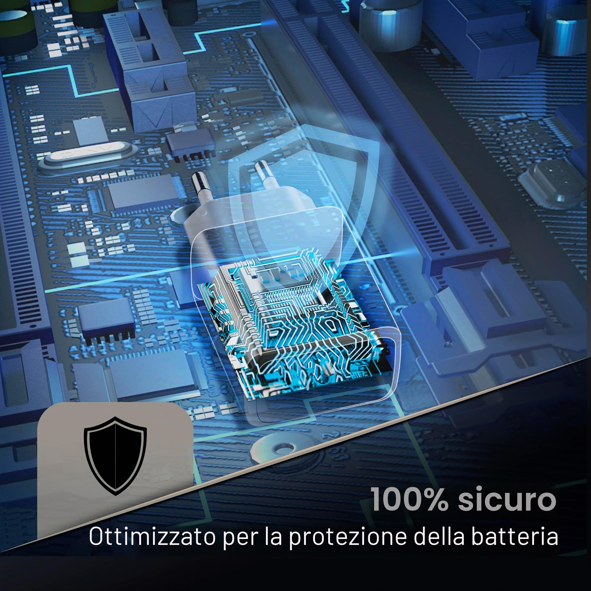 Cellularline Caricabatterie USB-C 40W PD - Ricarica Rapida per iPhone Serie 17, iPad Pro 2025, MacBook - Bianco