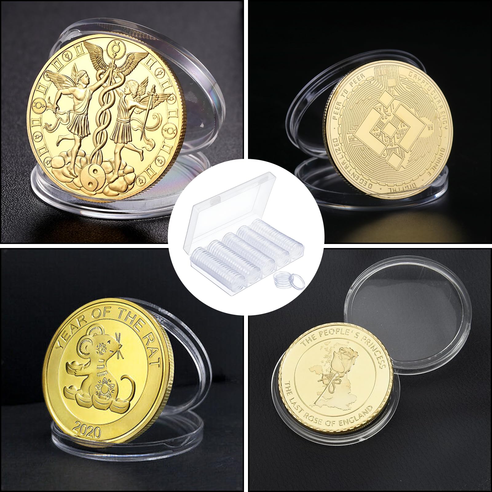 10 Cápsula Para Monedas Con Eva Negra Para 17/20/25/27/30mm. | Cuotas sin interés