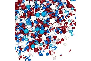 Sprinkles - 4 Ounce Bulk Red White Blue Jimmies By Jimmies, Red...