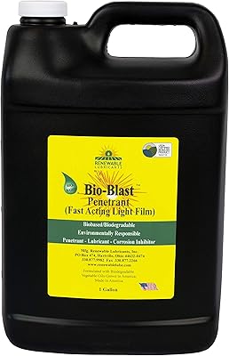 Renewable Lubricants Bio-Blast Penetrant Lubricant, 1 Gallon Jug, Amber (80353)