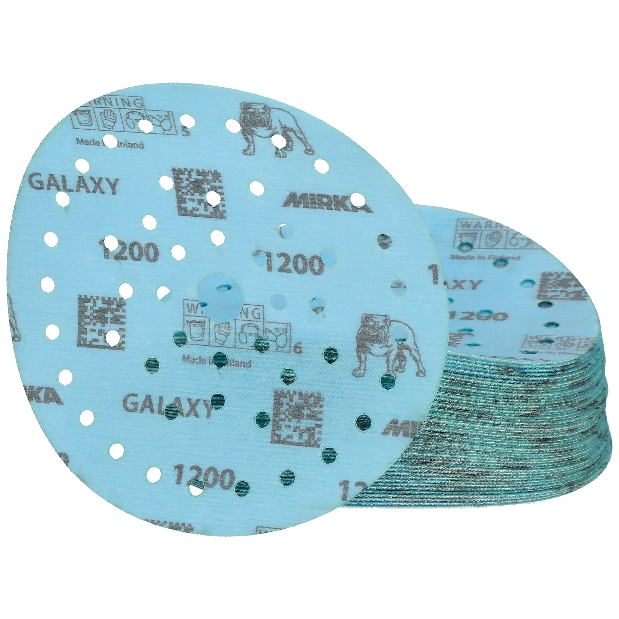 Mirka Galaxy carta abrasiva epossidica 150mm a strappo grana 1200 per la levigatura di resina epossidica, legno, epossidica, rivertable 50 pz. dischi abrasivi
