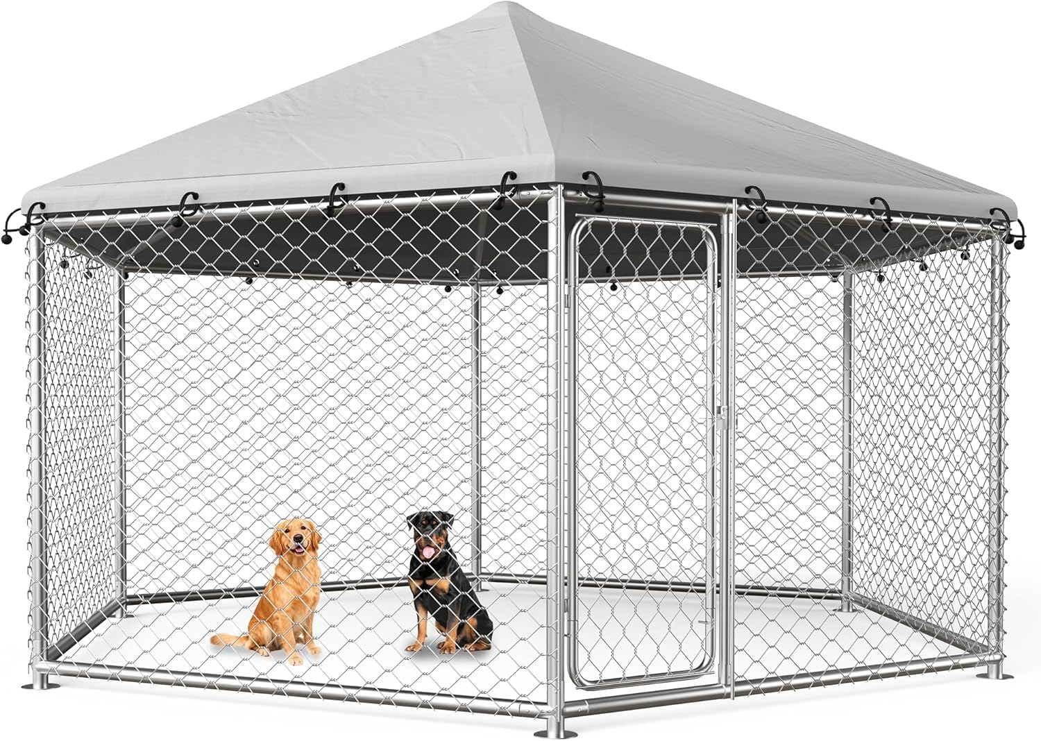 10x10 ft Outdoor Dog Kennel, Heavy Duty Dog Pens for Large Dogs thumbnail