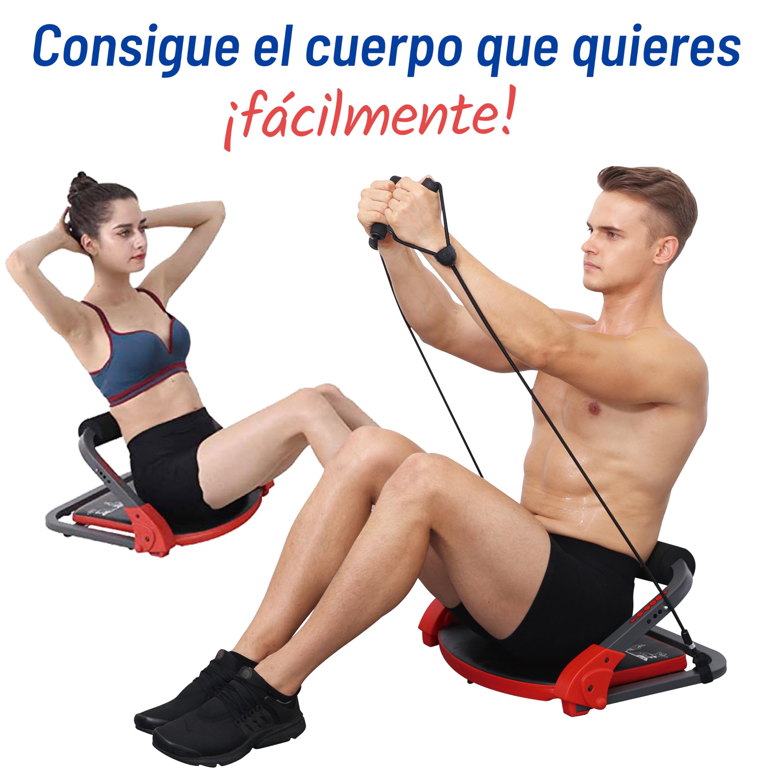 AB CRUNCH. Sistema de entrenamiento integral. Tonifica la musculatura, ayuda a perder peso y cuida tu salud. Para todos los niveles. Fácil, compacto, seguro y eficaz: resultados con 10 min al día