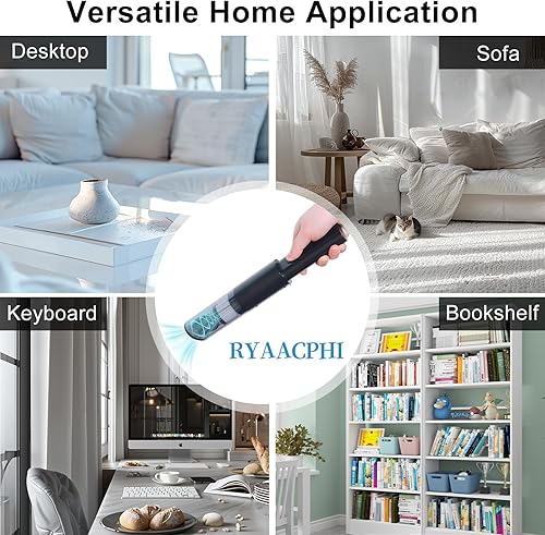 Miniatura 9 de Aspiradora de automóvil, aspiradora inalámbrica portátil para automóvil y hogar, diseño pequeño y de mano, ligero, 120 W de alta potencia, incluye