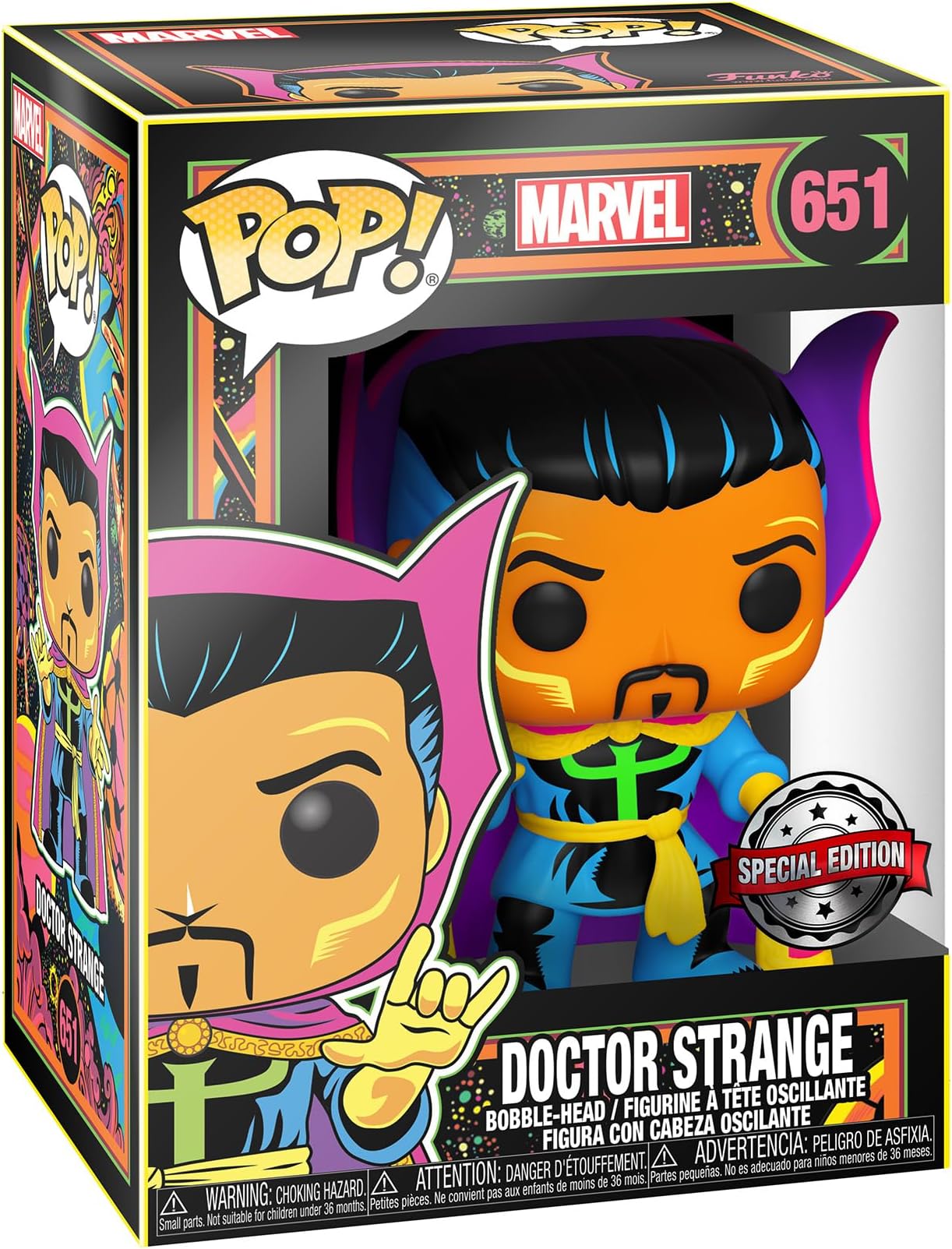 POP! Marvel: Black Light - Dr. Doctor Strange - Marvel Comics - Collectable Vinyl Figure - Gift Idea - Official Merchandise - Toys for Kids & Adults - Comic Books Fans