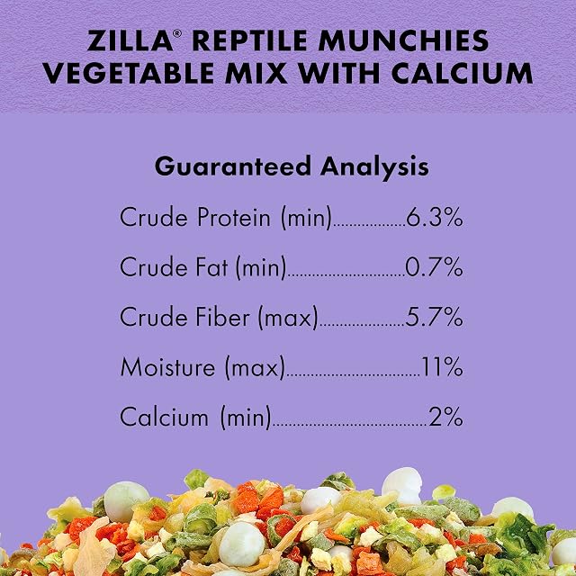 Foto 6 de 8 de ZILLA Reptile Munchies Vegtable Mix with Calcium Reptile Food 4-Ounce