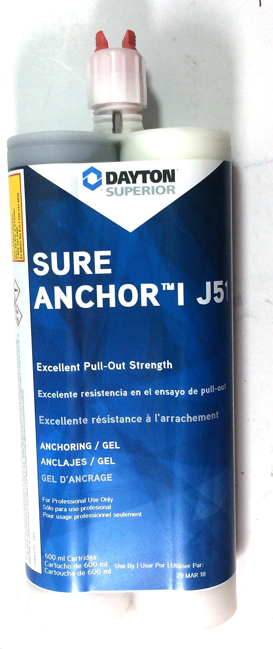 Sure Anchor I J51 Anchoring Gel, 600 ml cartridge