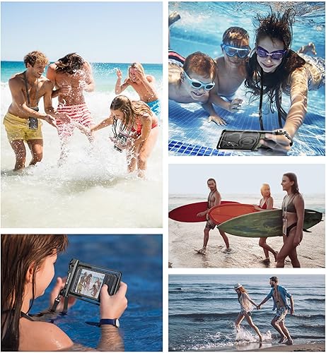 Miniatura 5 de Dexnor Funda impermeable IP68 para teléfono, funda universal 3D para teléfono celular con cordón ajustable de doble gancho para iPhone 15 14 13 12