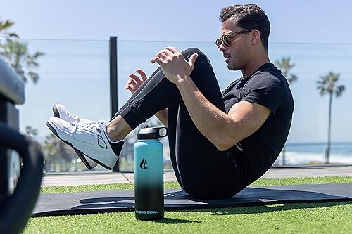 Miniatura 7 de HYDRO CELL Botella de agua aislada de acero inoxidable con pajilla, para bebidas frías y calientes, termo deportivo de metal con tapa de rosca y